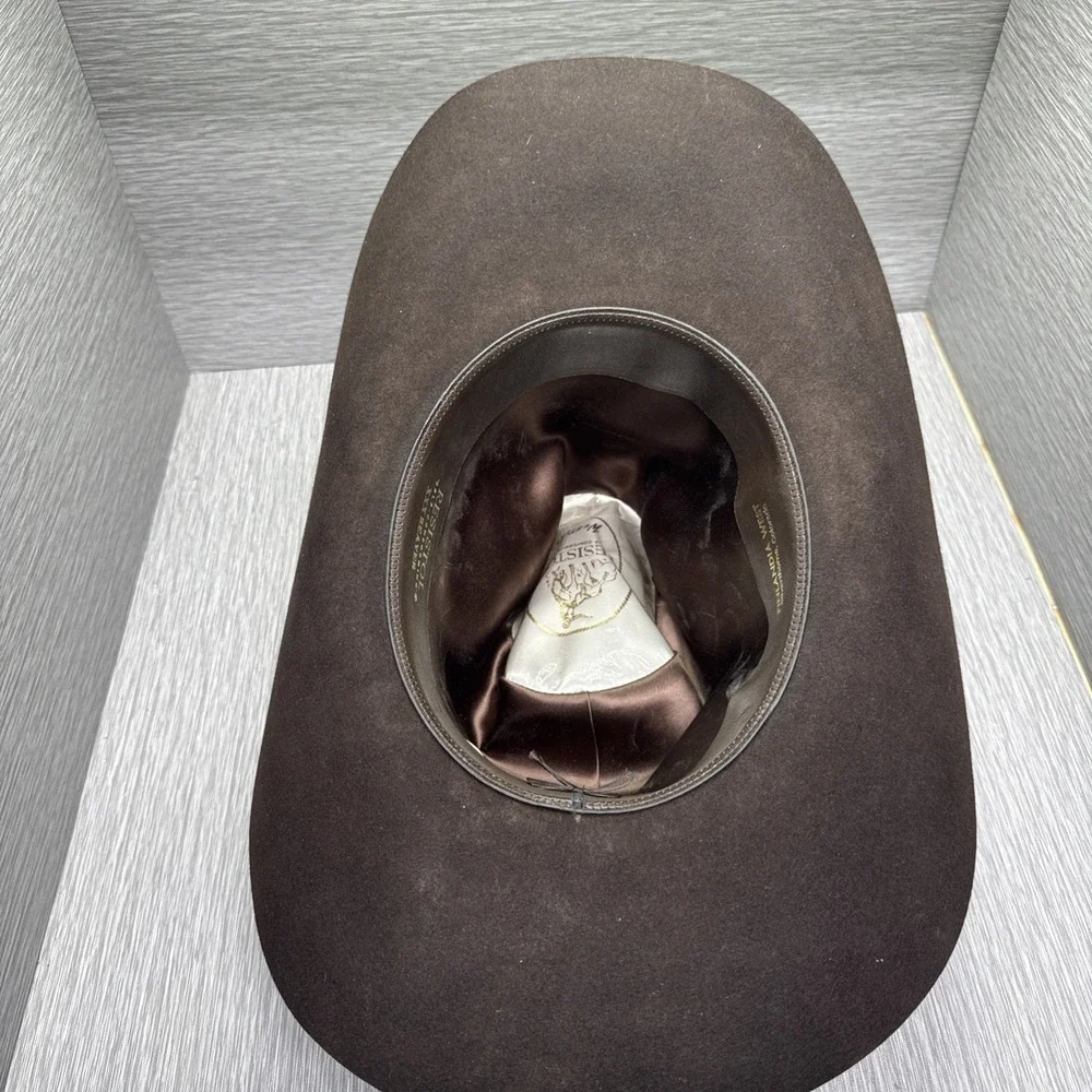 Resistol‎ Self Conforming XXX Beaver Felt Western Cowboy Hat Brown 6 3/4 Feather